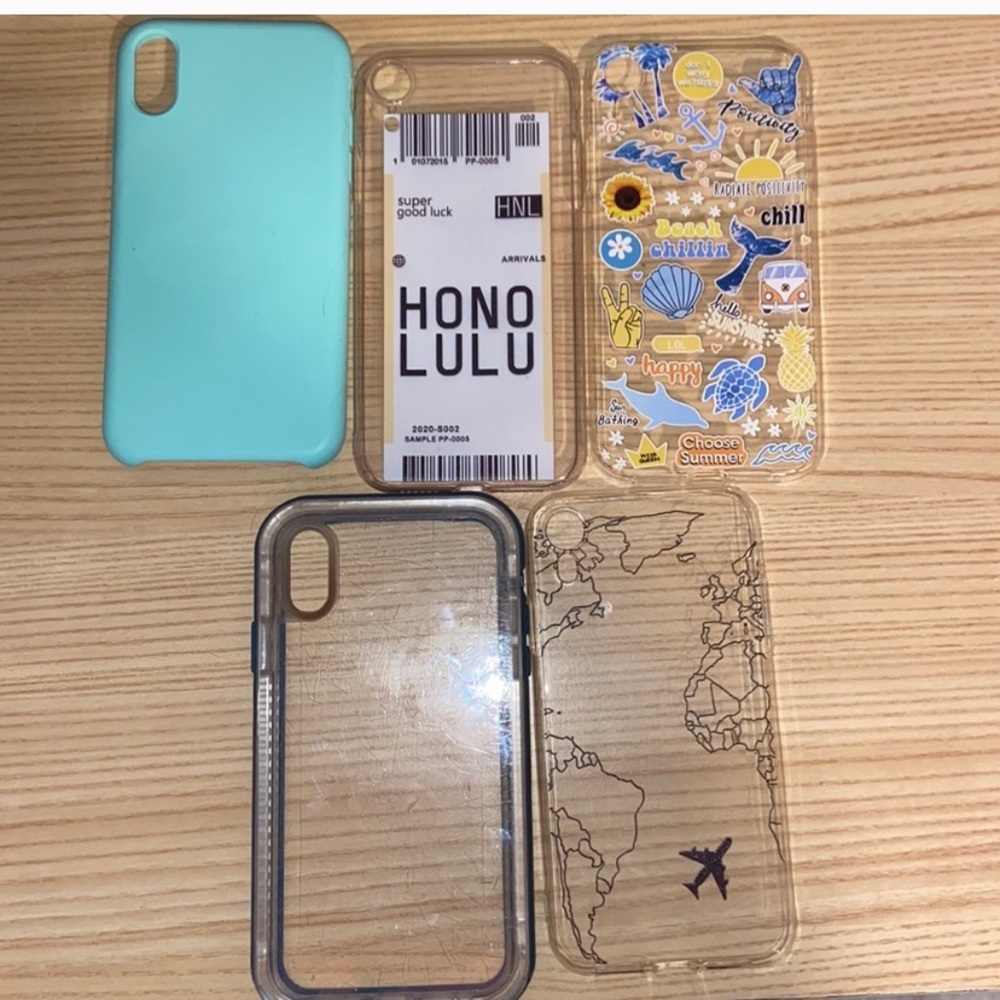 Blue case and Life proof case